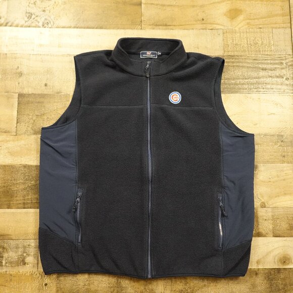Vineyard Vines x Chicago Cubs Navy Fleece Zip Vest Men’s XXL - Picture 1 of 10